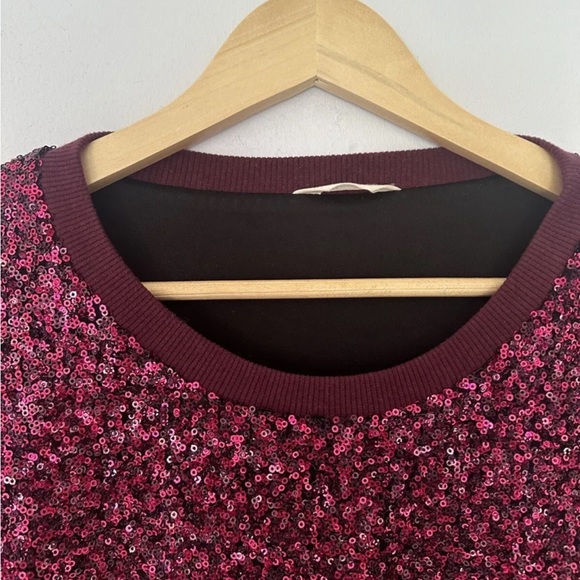 HUSH Sequined Lyla Purple Sweatshirt Size XL - Picture 2 of 7